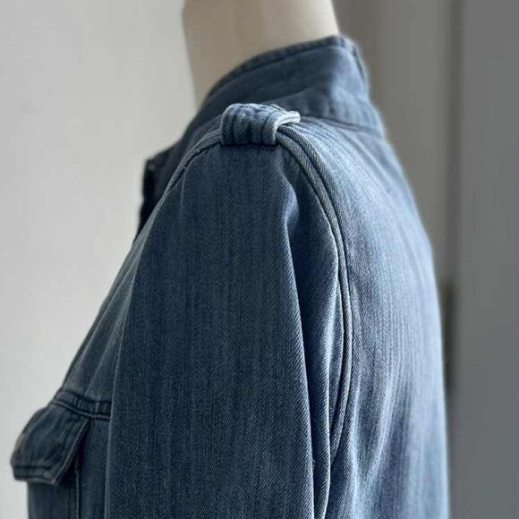 Rails Collins Light Indigo Military Inspired Lyocell Jacket w/ Drawstring – US L - Picture 4 of 12